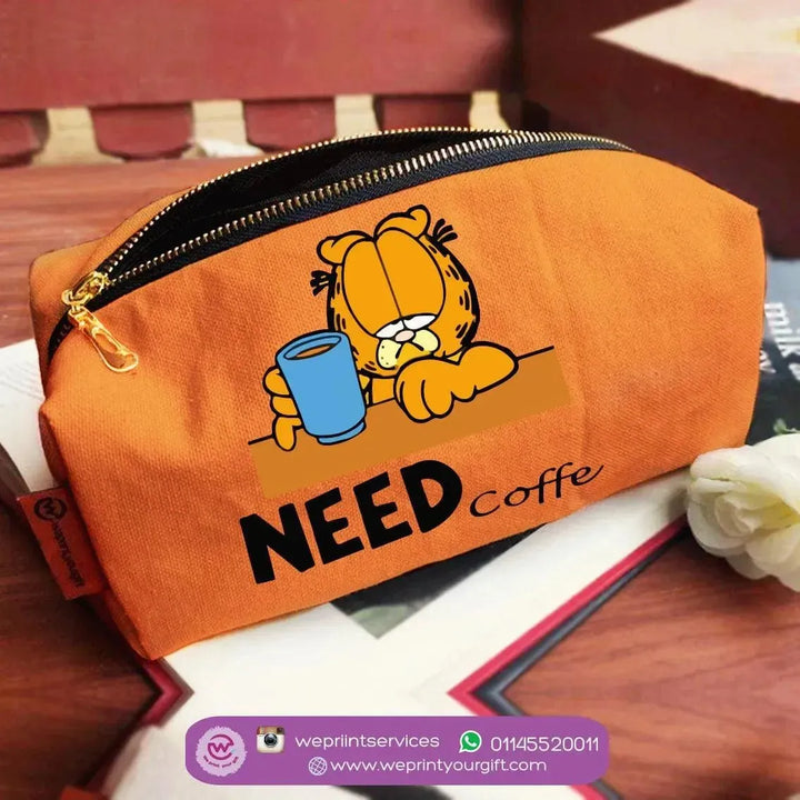 Fabric Boxy Pouch Makeup - Garfield - WE PRINT