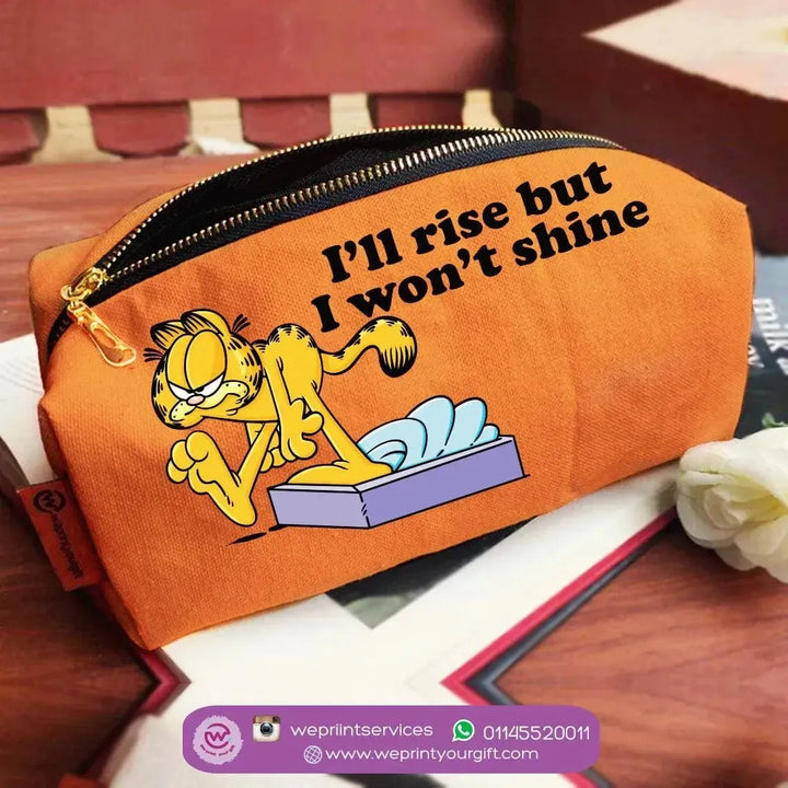 Fabric Boxy Pouch Makeup - Garfield - WE PRINT