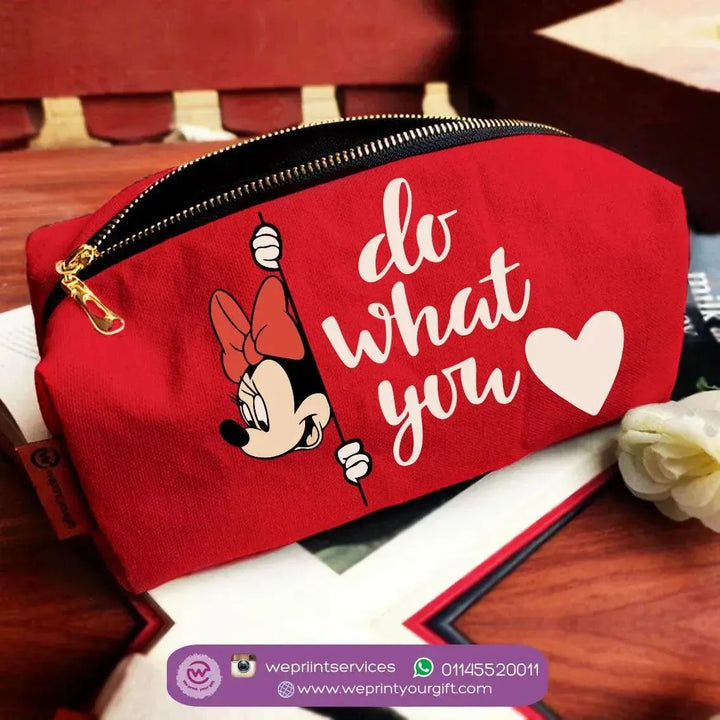 Fabric Boxy Pouch Makeup - Minnie Mouse - WE PRINT