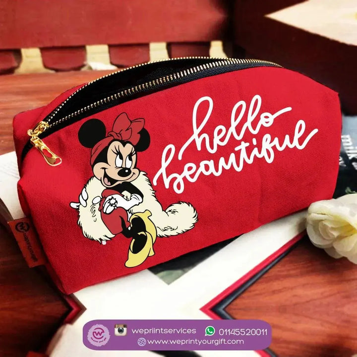 Fabric Boxy Pouch Makeup - Minnie Mouse - WE PRINT