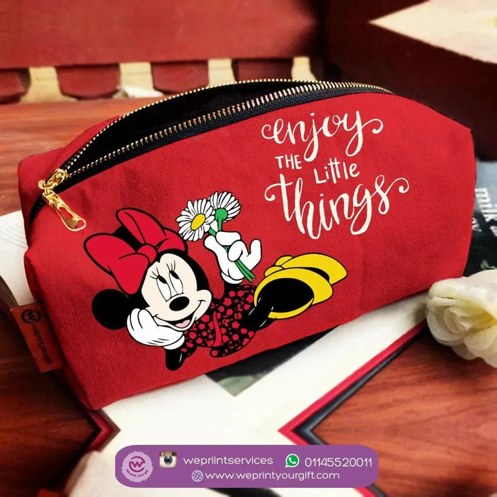 Fabric Boxy Pouch Makeup - Minnie Mouse - WE PRINT