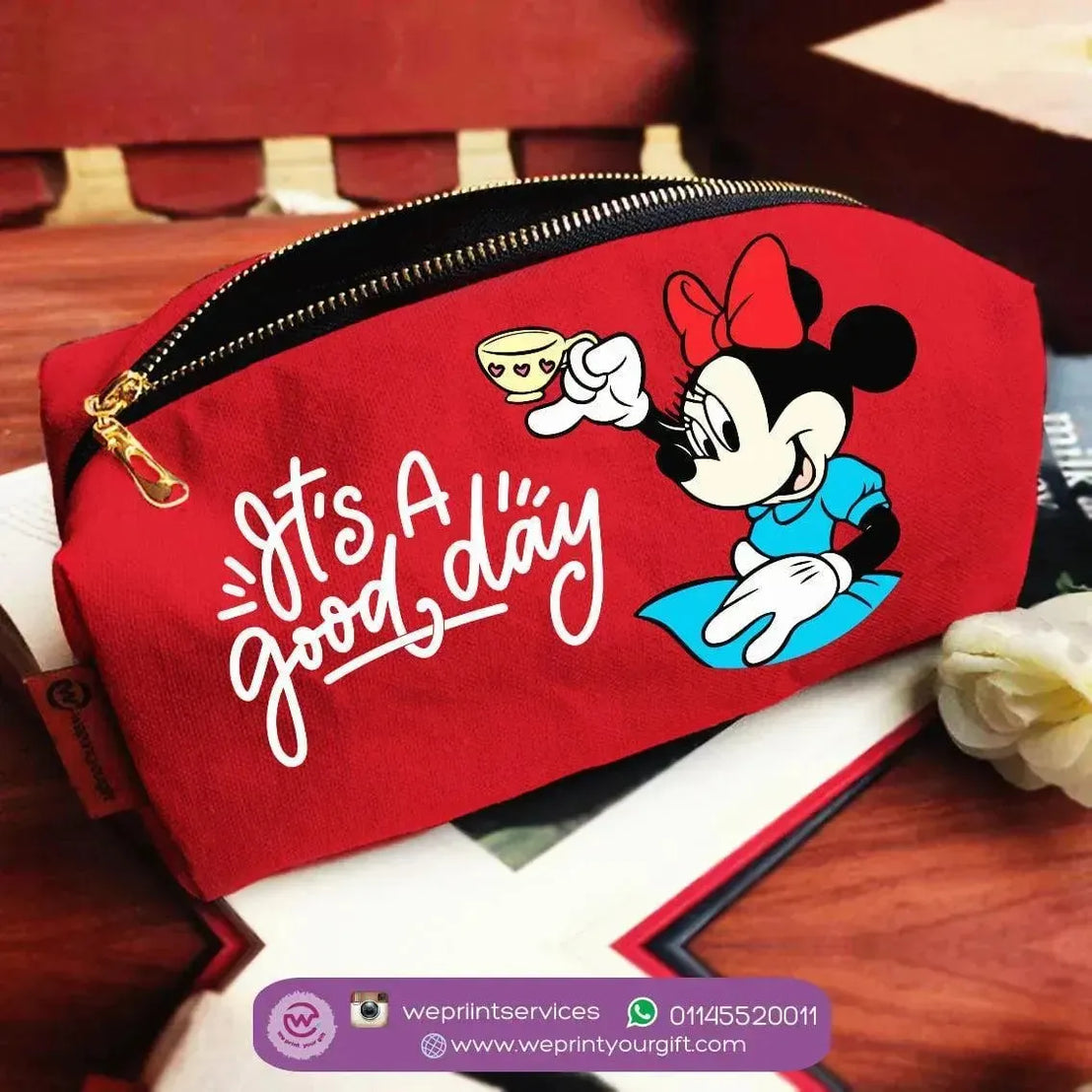 Fabric Boxy Pouch Makeup - Minnie Mouse - WE PRINT