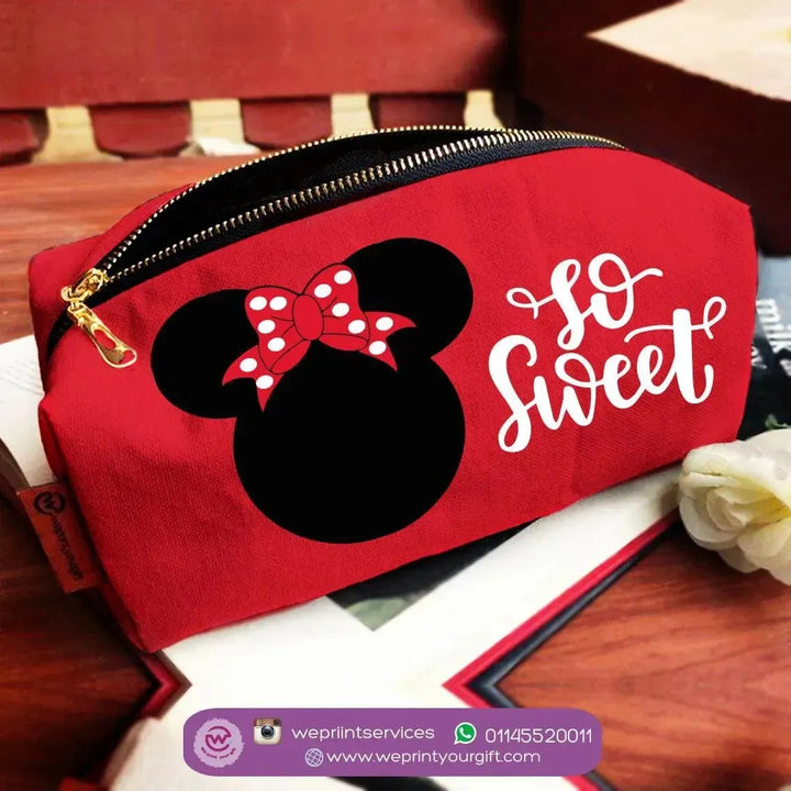 Fabric Boxy Pouch Makeup - Minnie Mouse - WE PRINT