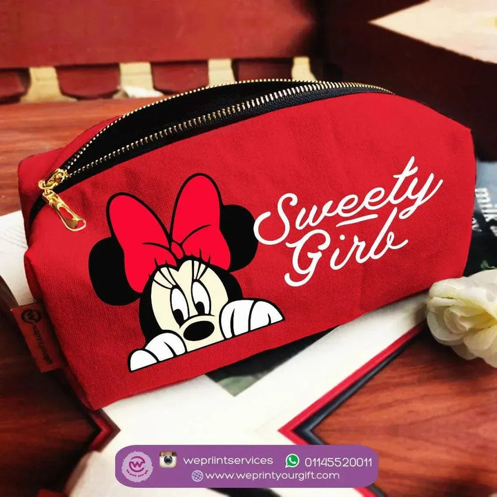 Fabric Boxy Pouch Makeup - Minnie Mouse - WE PRINT