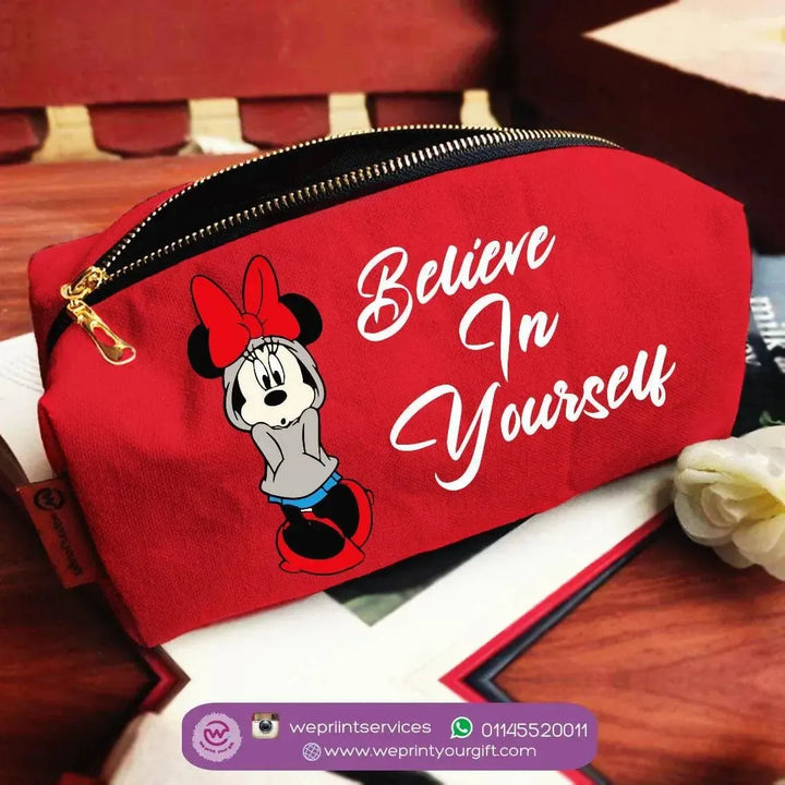 Fabric Boxy Pouch Makeup - Minnie Mouse - WE PRINT