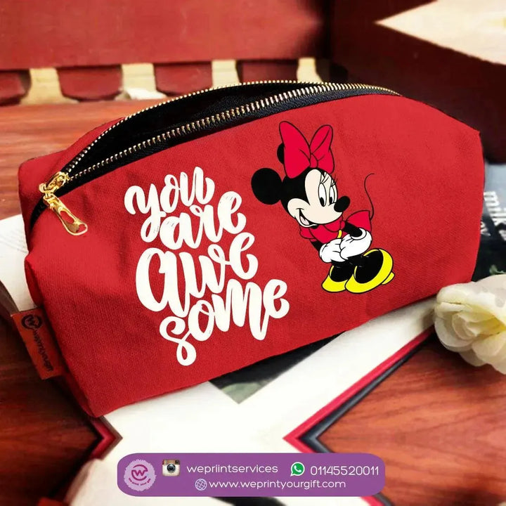 Fabric Boxy Pouch Makeup - Minnie Mouse - WE PRINT