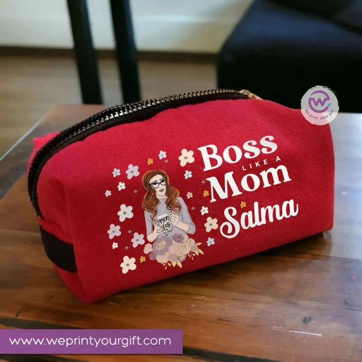 Fabric Boxy Pouch Makeup - Mother's Day -B - WE PRINT