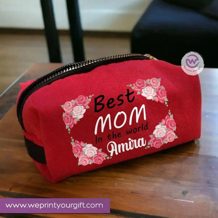 Fabric Boxy Pouch Makeup - Mother's Day -B - WE PRINT