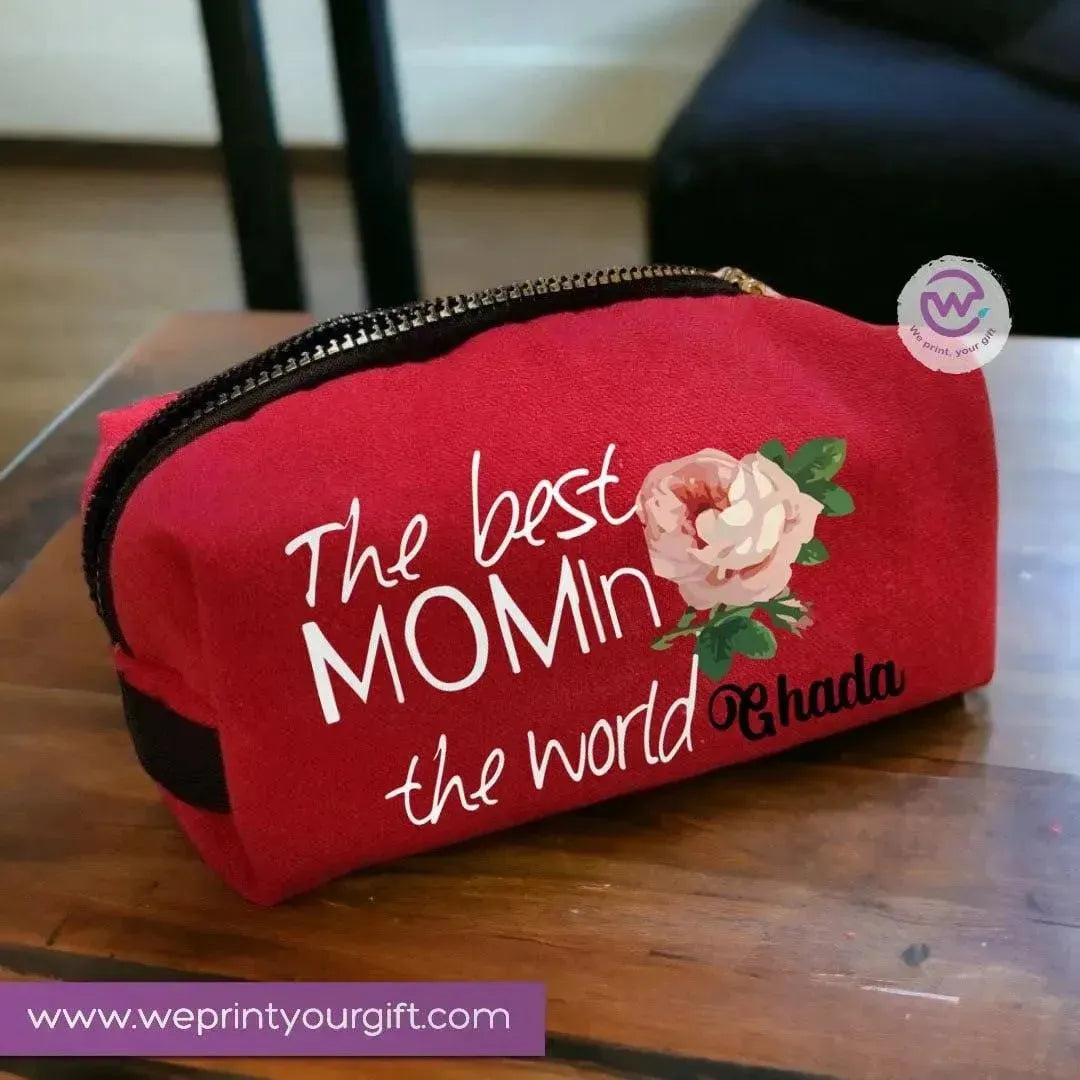 Fabric Boxy Pouch Makeup - Mother's Day -B - WE PRINT