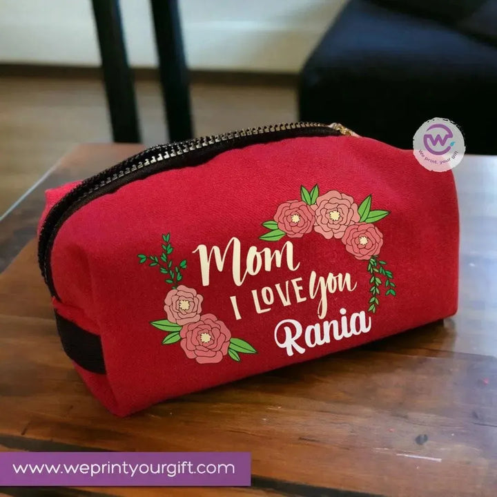 Fabric Boxy Pouch Makeup - Mother's Day -B - WE PRINT