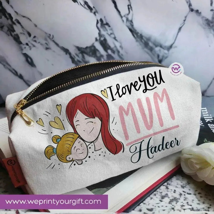 Fabric Boxy Pouch Makeup - Mother's Day - WE PRINT