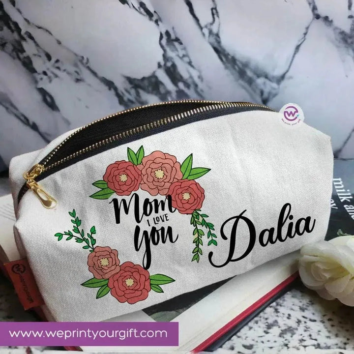 Fabric Boxy Pouch Makeup - Mother's Day - WE PRINT