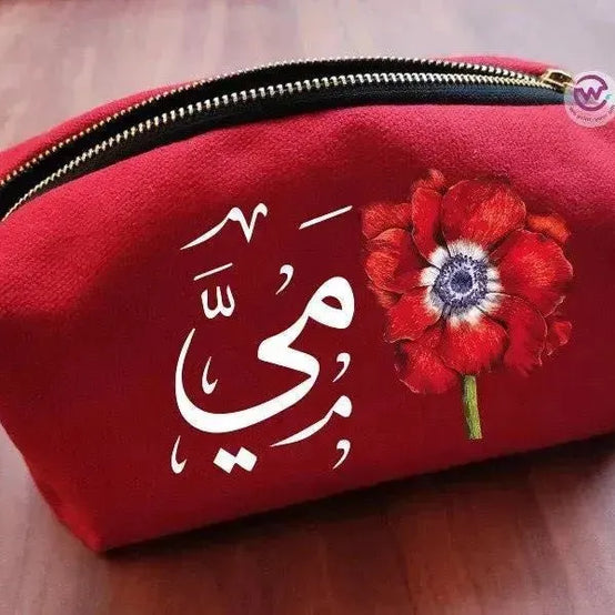 Fabric Boxy Pouch Makeup - Names-B - WE PRINT