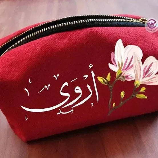 Fabric Boxy Pouch Makeup - Names-B - WE PRINT