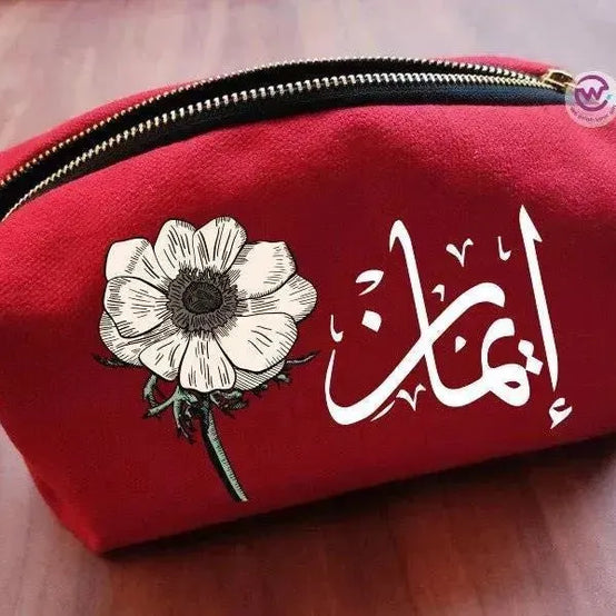 Fabric Boxy Pouch Makeup - Names-B - WE PRINT