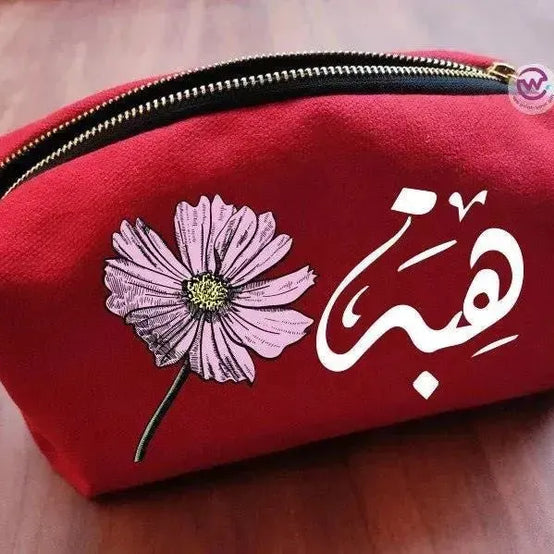 Fabric Boxy Pouch Makeup - Names-B - WE PRINT