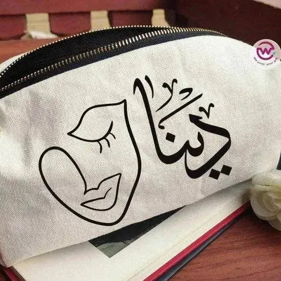 Fabric Boxy Pouch Makeup - Names - WE PRINT