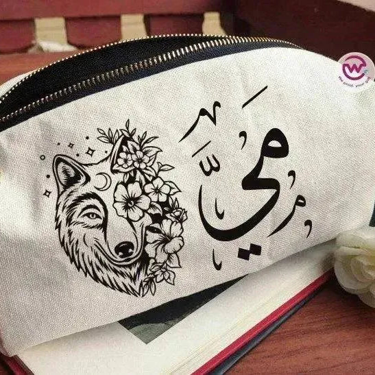 Fabric Boxy Pouch Makeup - Names - WE PRINT