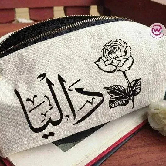 Fabric Boxy Pouch Makeup - Names - WE PRINT