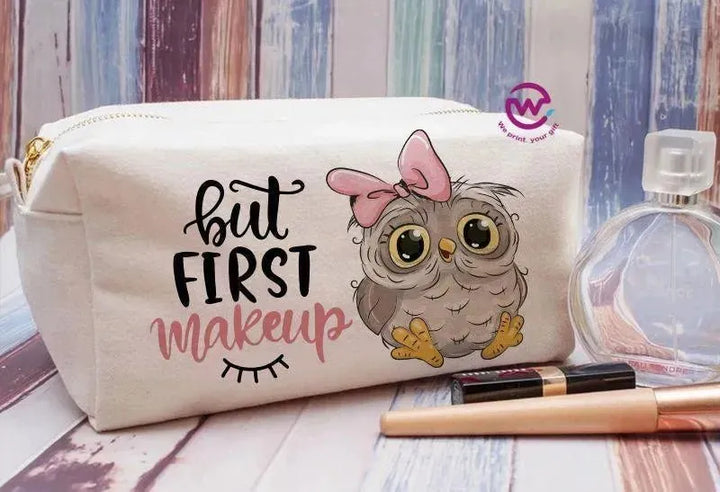 Fabric Boxy Pouch Makeup - Owl - WE PRINT