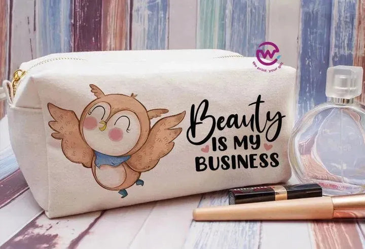 Fabric Boxy Pouch Makeup - Owl - WE PRINT