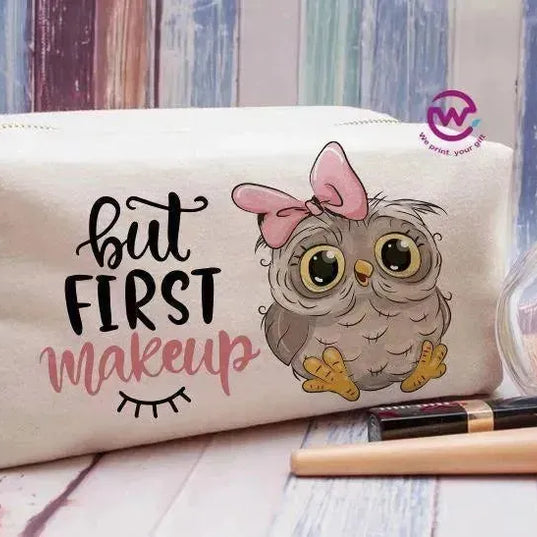 Fabric Boxy Pouch Makeup - Owl - WE PRINT