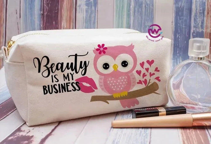 Fabric Boxy Pouch Makeup - Owl - WE PRINT