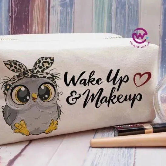 Fabric Boxy Pouch Makeup - Owl - WE PRINT