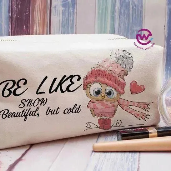 Fabric Boxy Pouch Makeup - Owl - WE PRINT
