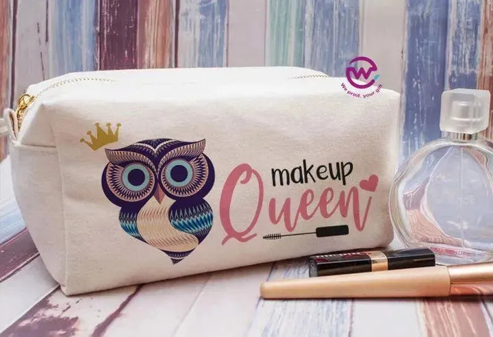 Fabric Boxy Pouch Makeup - Owl - WE PRINT