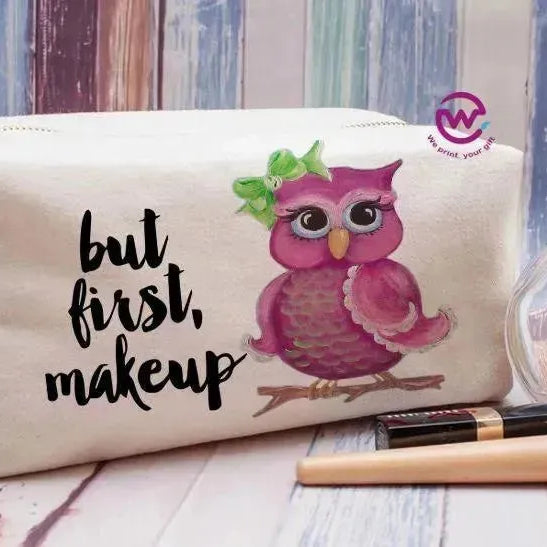 Fabric Boxy Pouch Makeup - Owl - WE PRINT