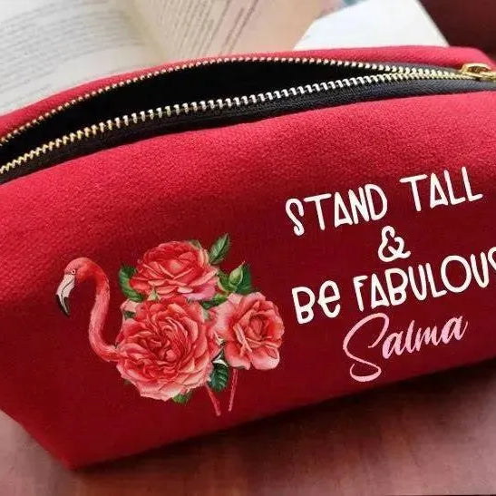 Fabric Boxy Pouch Makeup -Retro-B - WE PRINT