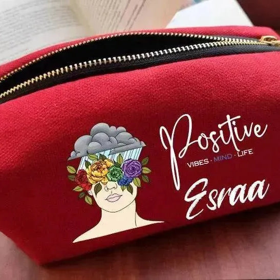 Fabric Boxy Pouch Makeup -Retro-B - WE PRINT