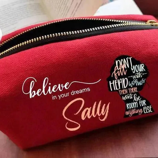 Fabric Boxy Pouch Makeup -Retro-B - WE PRINT