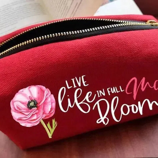 Fabric Boxy Pouch Makeup -Retro-B - WE PRINT