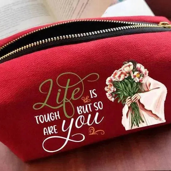 Fabric Boxy Pouch Makeup -Retro-B - WE PRINT