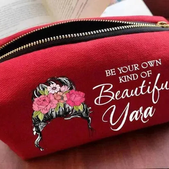 Fabric Boxy Pouch Makeup -Retro-B - WE PRINT