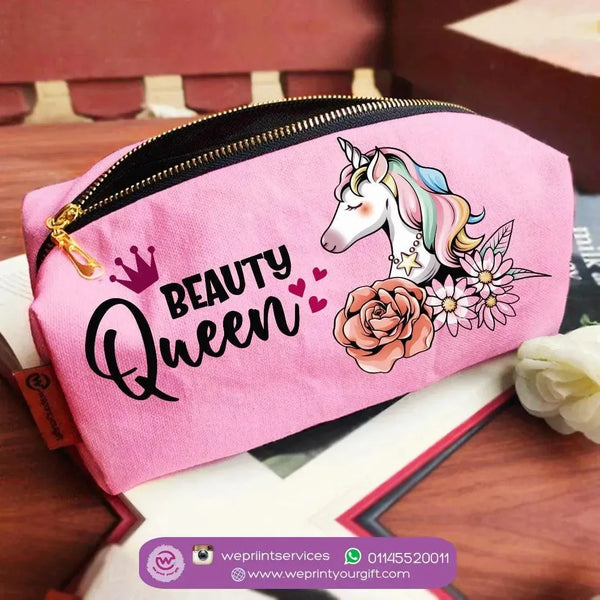 Fabric Boxy Pouch Makeup - Unicorn - WE PRINT