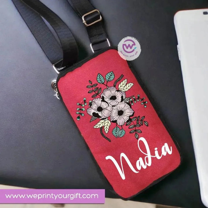 Fabric Mobile Cover -floral Names - WE PRINT