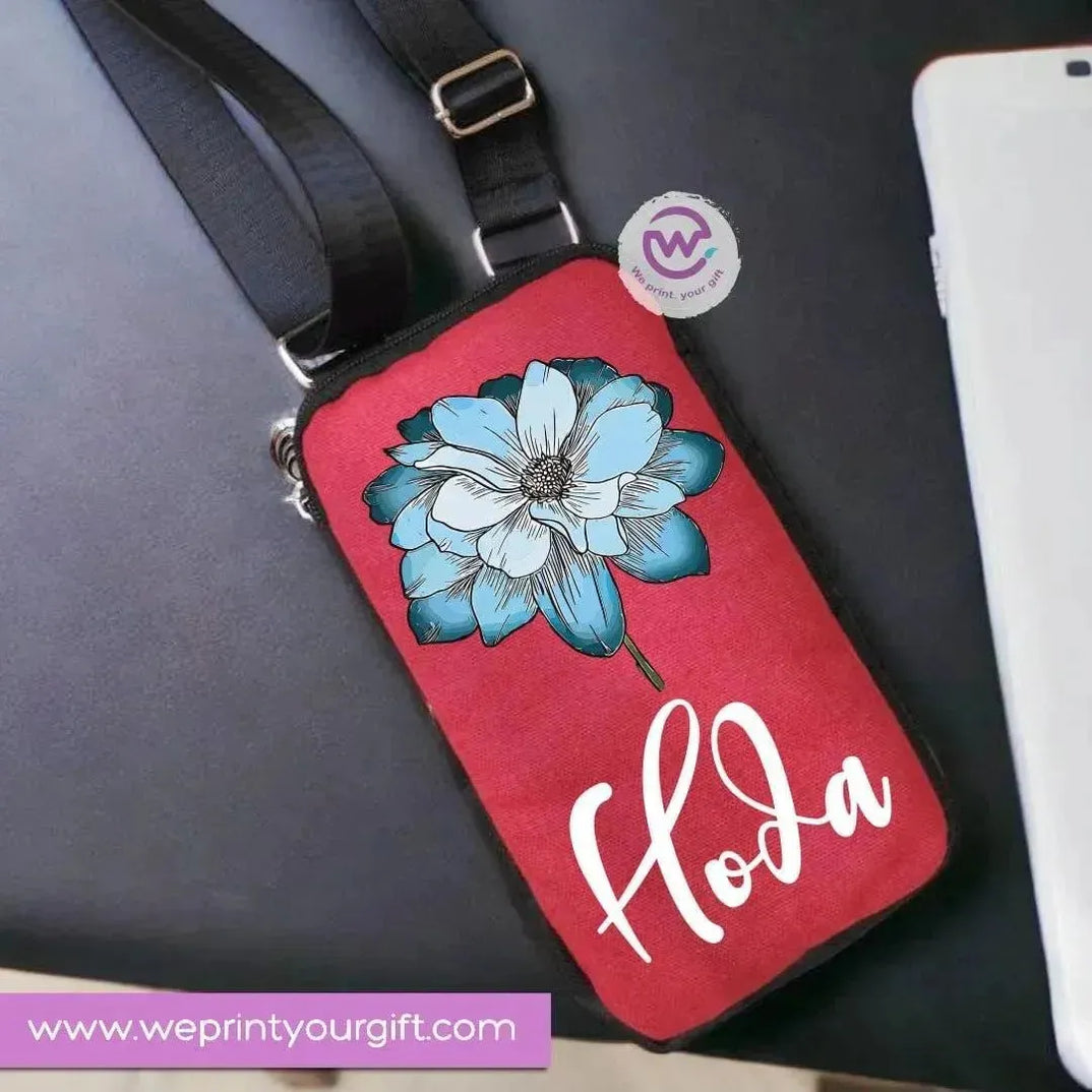 Fabric Mobile Cover -floral Names - WE PRINT