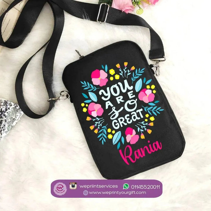 Fabric Mobile Cover - Motivational quotes with names - WE PRINT