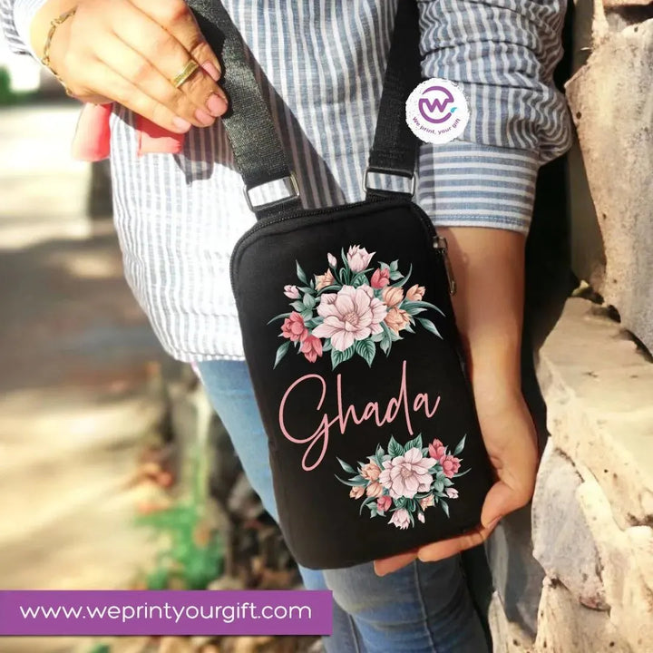 Fabric Mobile Cover -Names & flowers - WE PRINT