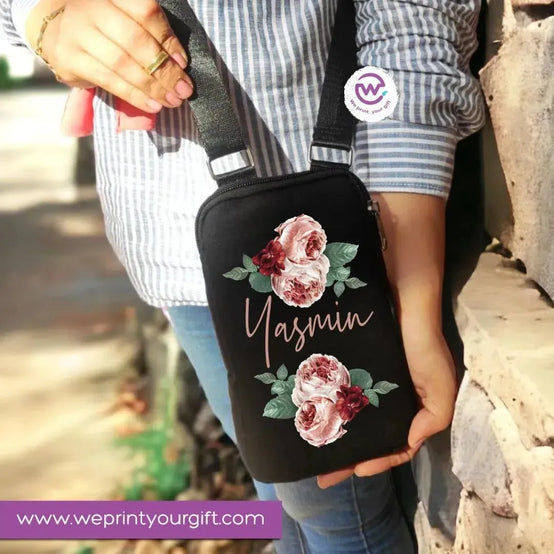 Fabric Mobile Cover -Names & flowers - WE PRINT