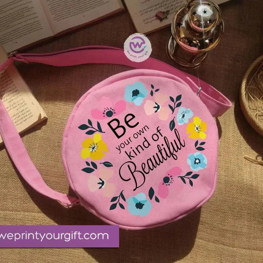 Fabric Round Bag-Motivational quotes - WE PRINT