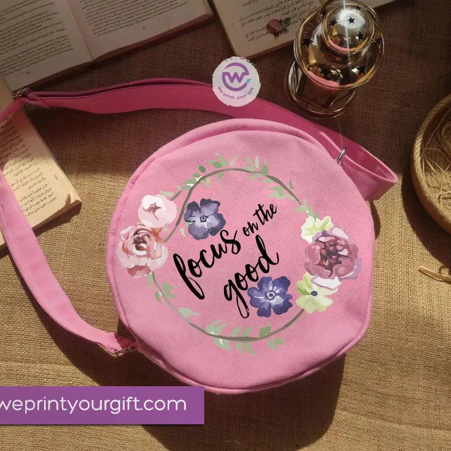 Fabric Round Bag-Motivational quotes - WE PRINT