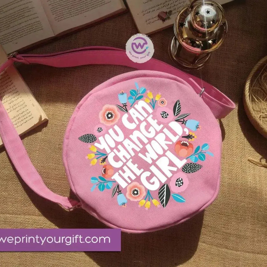 Fabric Round Bag-Motivational quotes - WE PRINT