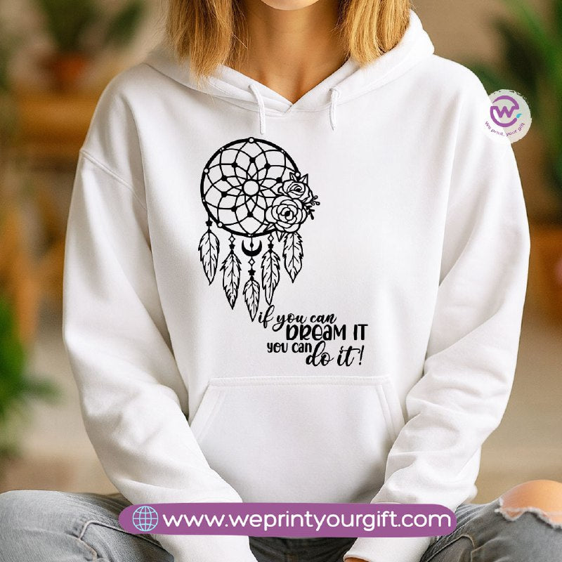 One Line Art Motivational Hoodie – Cotton Melton Unisex