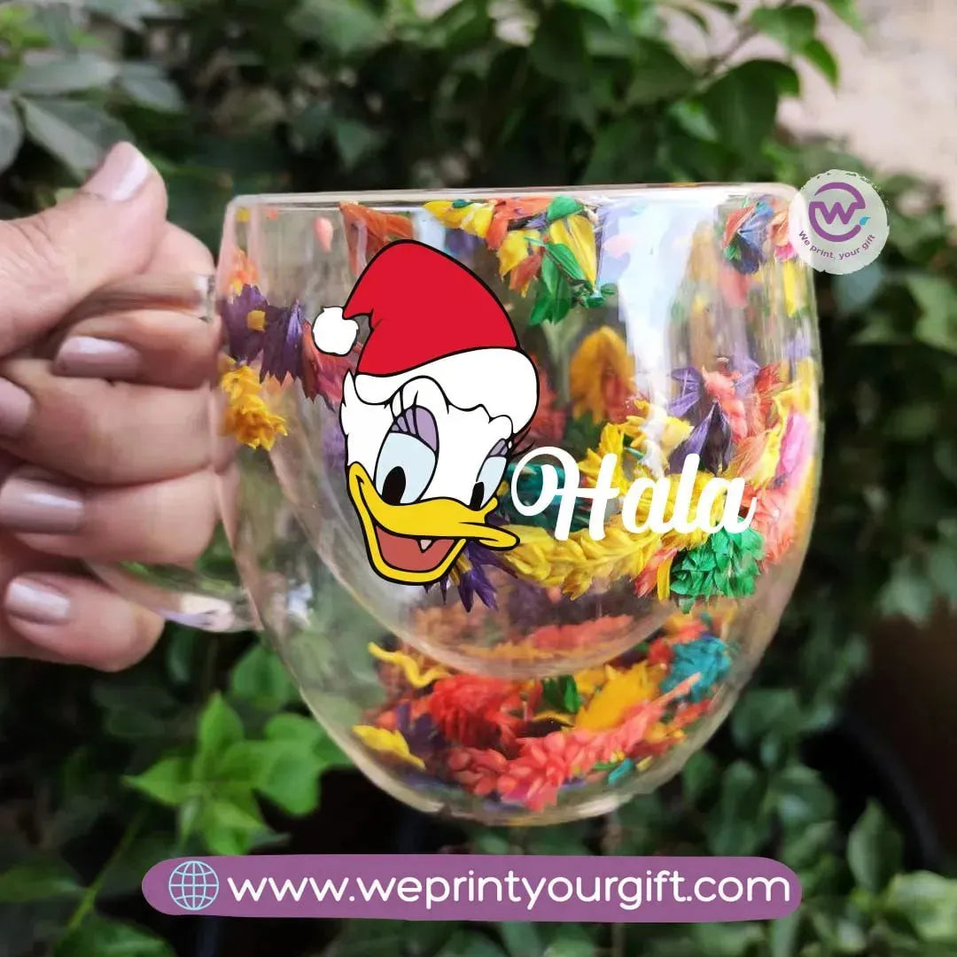Floral Double Wall Mug-Christmas - WE PRINT