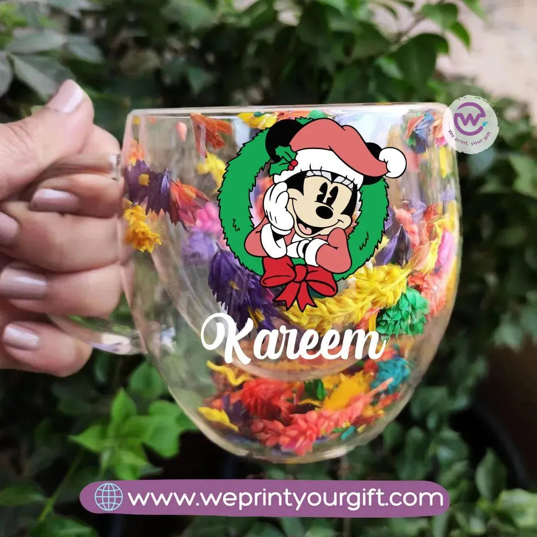 Floral Double Wall Mug-Christmas - WE PRINT