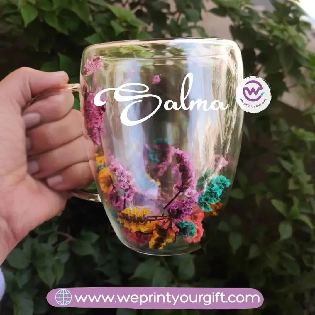 Floral double wall mug - WE PRINT